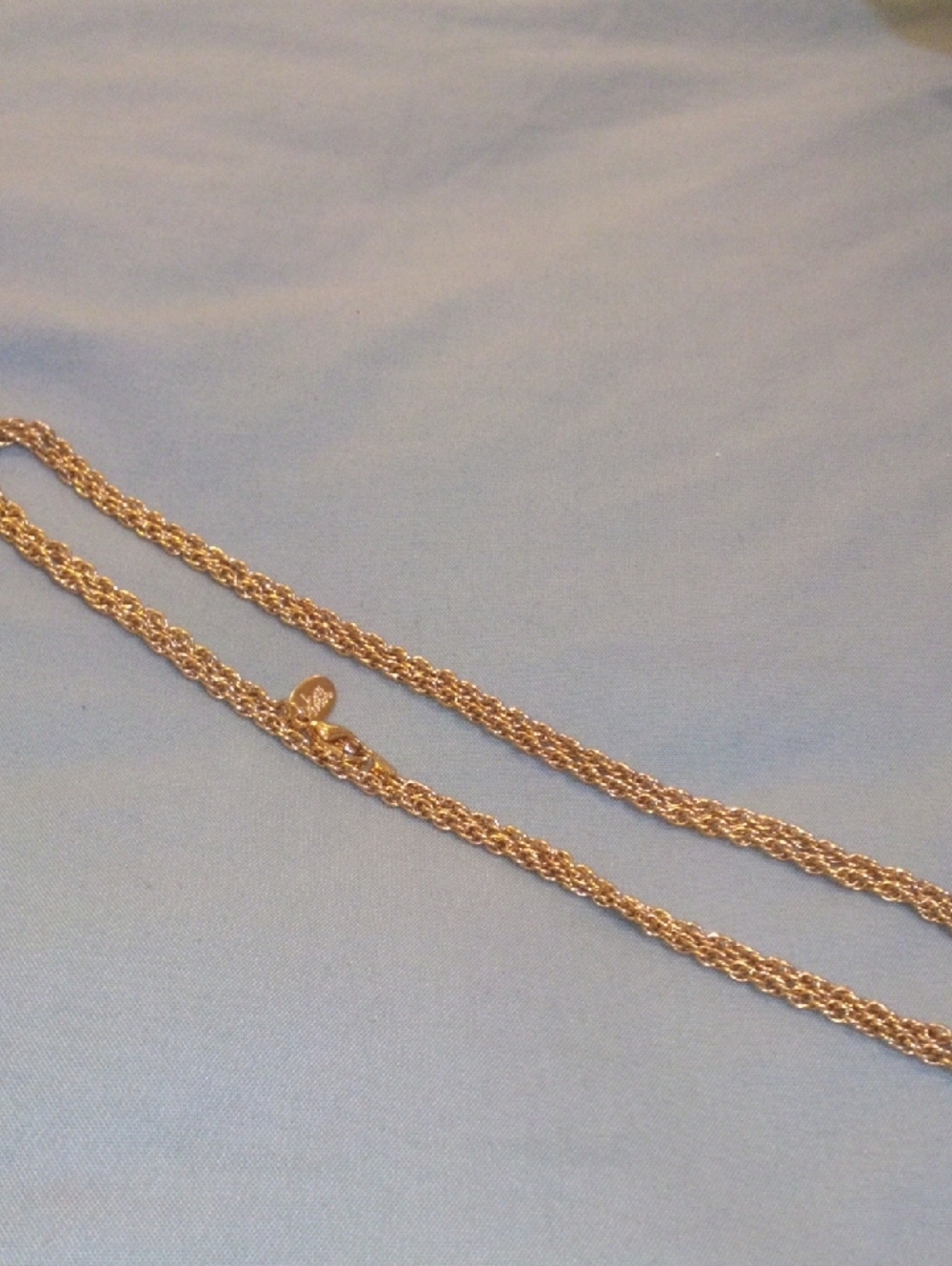 Delicate Gold-Tone Twisted Rope Necklace for Women